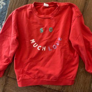 stem (Nordstrom) red girls sweatshirt, size 6, SO MUCH LOVE